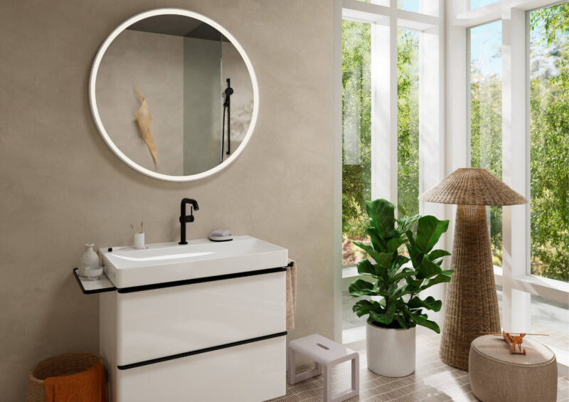hansgrohe Tecturis S - Single lever basin mixer 210 Fine CoolStart EcoSmart+ with swivel spout and push-open waste set - Image 3