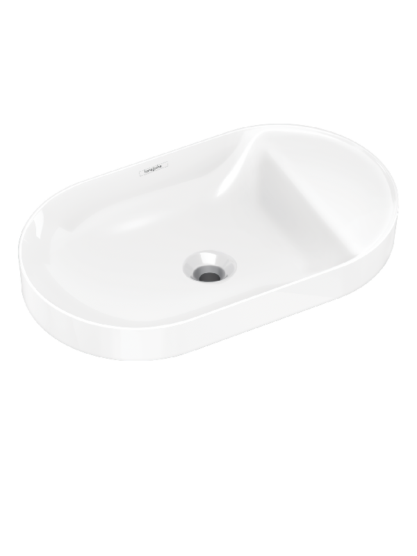 hansgrohe MellowTide U - Wash bowl 675/395 without tap hole with shelf