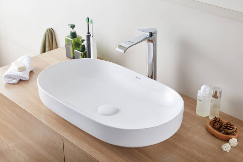 hansgrohe MellowTide U - Wash bowl 675/395 without tap hole - Image 3