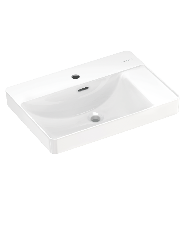 hansgrohe MellowTide Q - Wash bowl 600/440 with tap hole and shelf