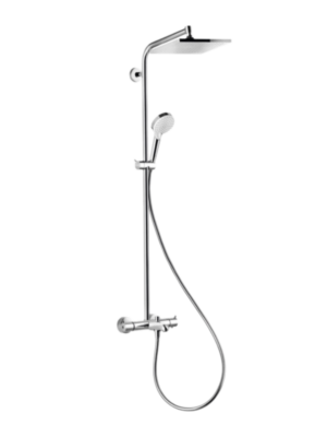 hansgrohe Crometta E - Showerpipe 240 1jet EcoSmart with bath thermostat