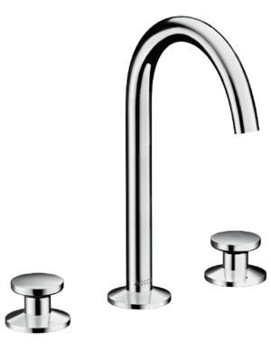 Axor One 3-hole basin mixer Select 170 with push-open waste set