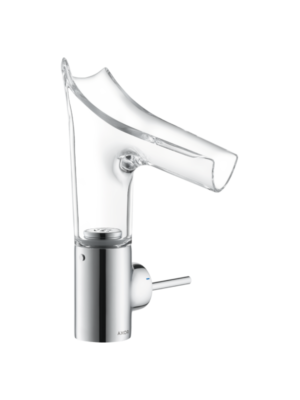 Axor Starck V Single lever basin mixer 140 with glass spout and waste set
