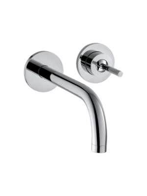 Axor Uno Single lever basin mixer for concealed installation wall-mounted with spout 165 mm and escutcheons