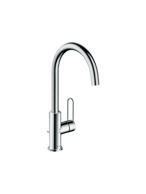 Axor Uno Single lever basin mixer 240 with loop handle and pop-up waste set
