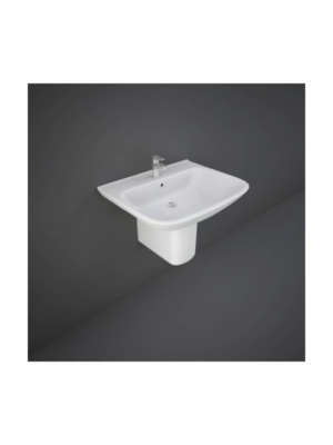 RAK-ORIGIN ALPINE WHITE HALF PEDESTAL WASH BASINS