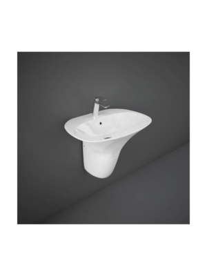 RAK-SENSATION ALPINE WHITE HALF PEDESTAL WASH BASINS