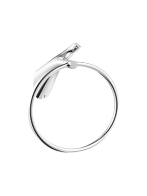 Impression Chrome/White Towel Ring