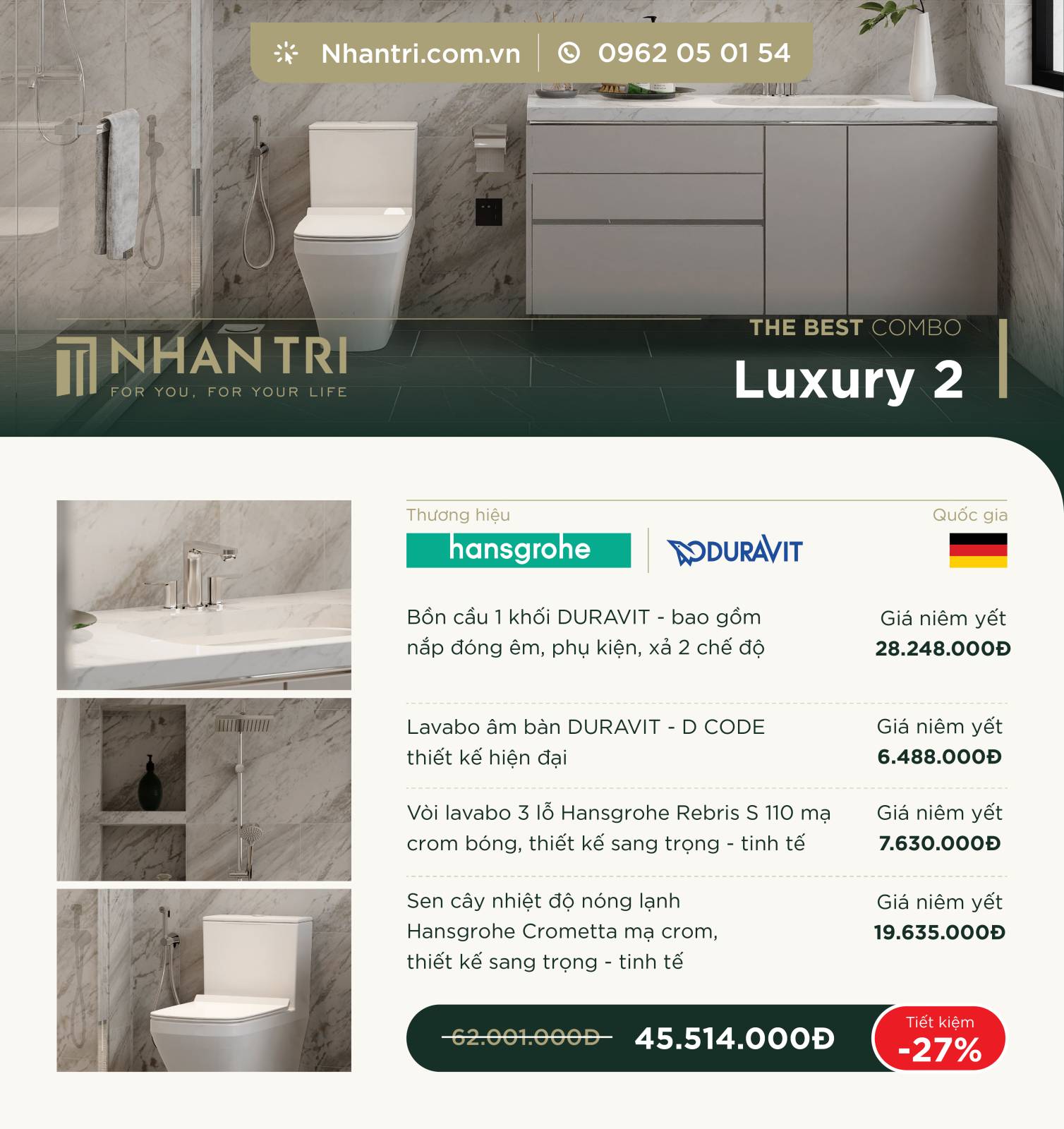Nhantri Promotion Sale Combo Luxury 2